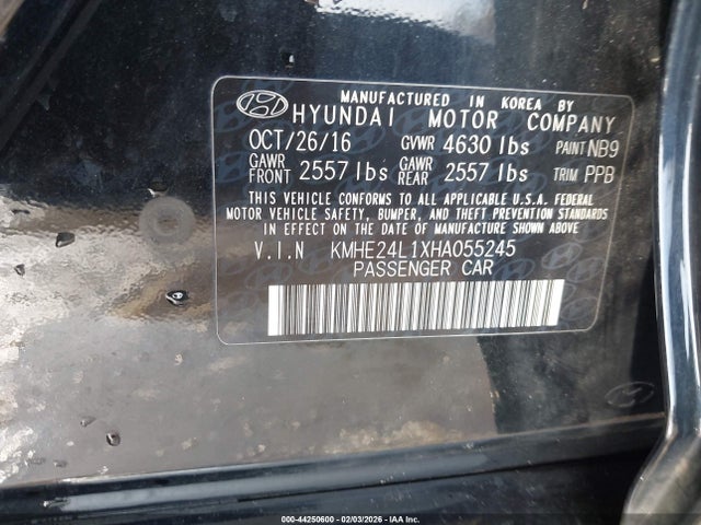 2017 HYUNDAI SONATA HYBRID KMHE24L1XHA055245 Photo 8
