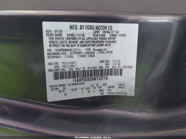 2010 FORD FOCUS 1FAHP3GN2AW132716 Photo 8