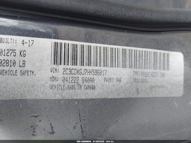 2C3CDXGJ7HH596017 Dodge Charger R/t Scat Pack Rwd