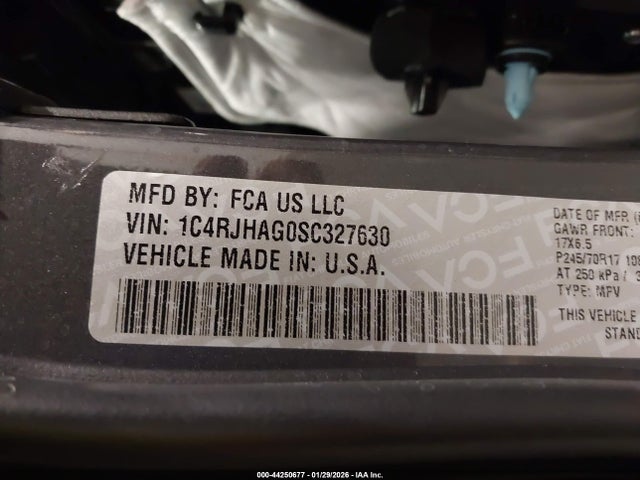 Aukcja sprzedaży 2025 Jeep Grand Cherokee Laredo 4x4, vin: 1C4RJHAG0SC327630, numer aukcji: 44250677