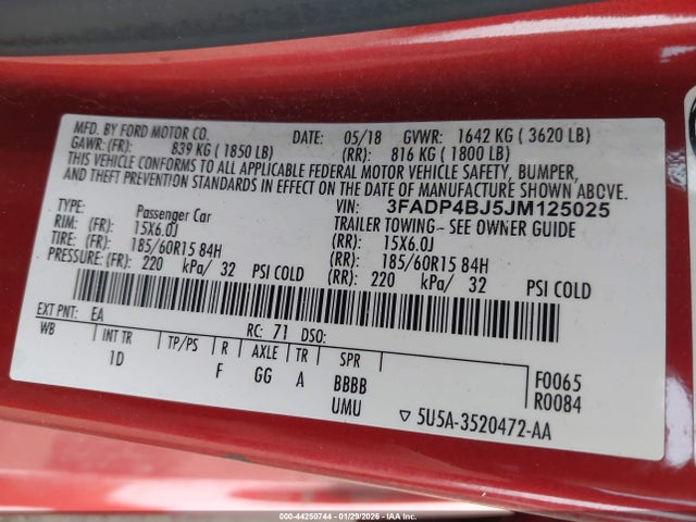 2018 FORD FIESTA 3FADP4BJ5JM125025 Photo 8