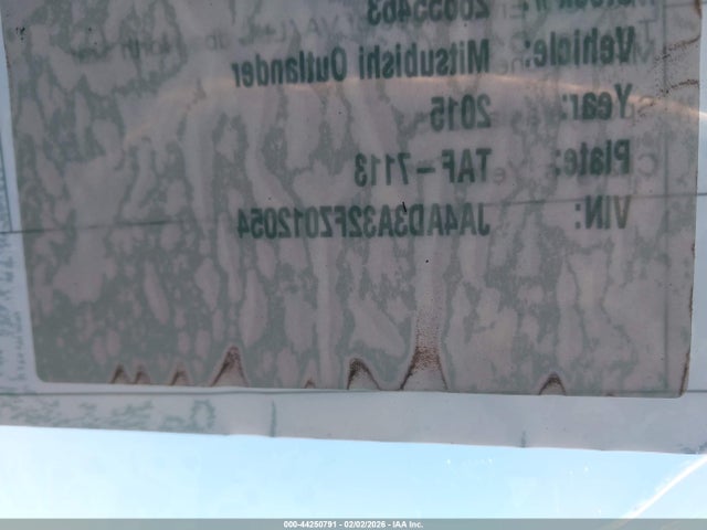 2015 MITSUBISHI OUTLANDER JA4AD3A32FZ012054 Photo 8