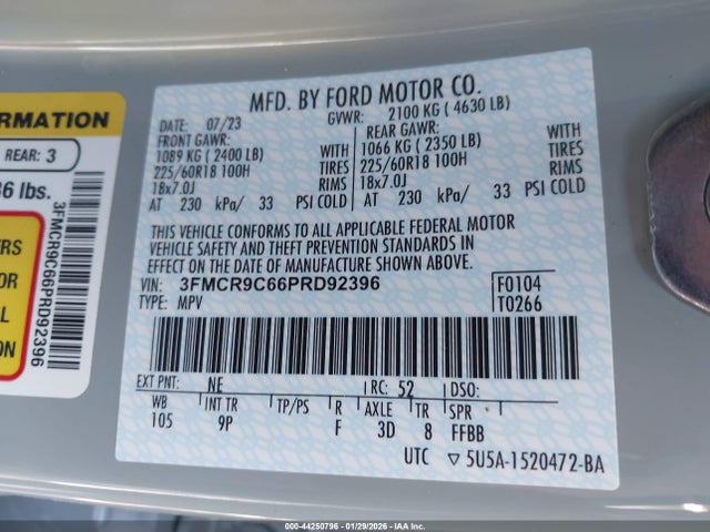 2023 FORD BRONCO SPORT 3FMCR9C66PRD92396 Photo 8