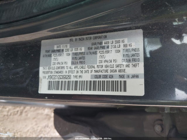 Aukcja sprzedaży 2016 Mazda Cx-5 Touring, vin: JM3KE2CY2G0898268, numer aukcji: 44250884