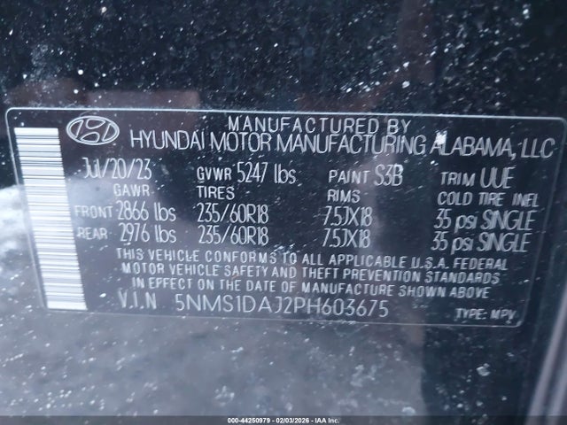 Hyundai Santa Fe Se 2023 5NMS1DAJ2PH603675 Image 9