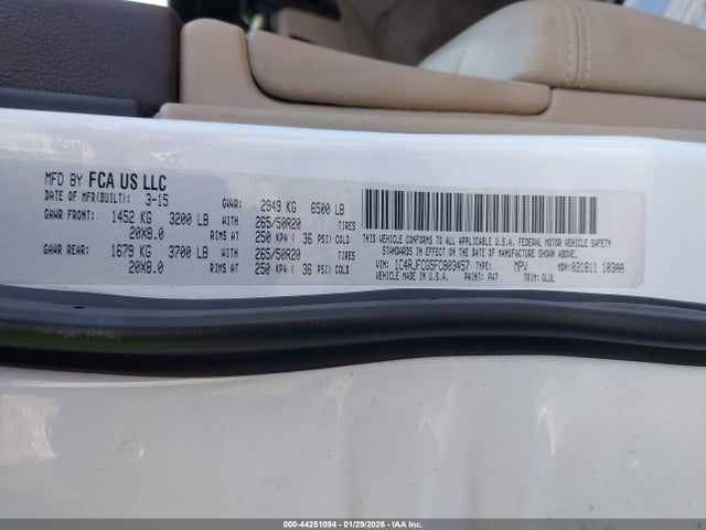 2015 JEEP GRAND CHEROKEE 1C4RJFCG5FC803457 Photo 8