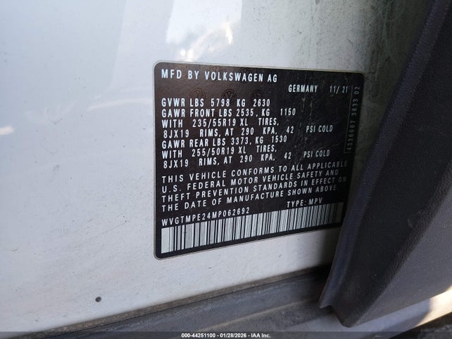 WVGTMPE24MP062692 Volkswagen ID.4 PRO S