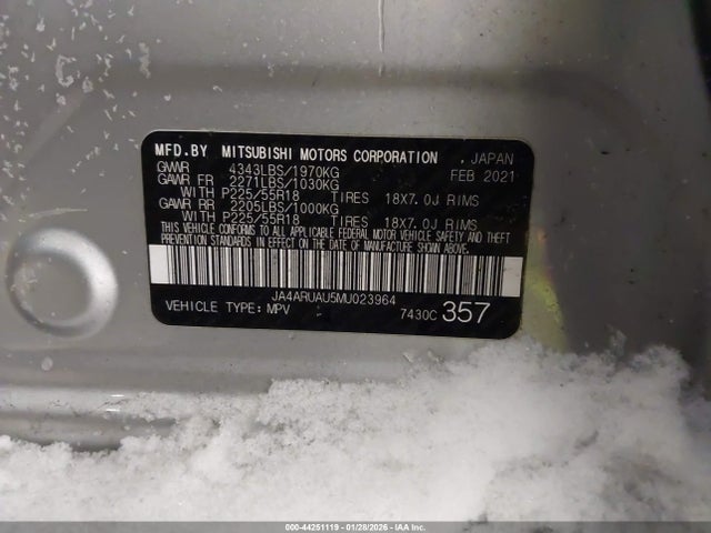 2021 MITSUBISHI OUTLANDER SPORT JA4ARUAU5MU023964 Photo 8