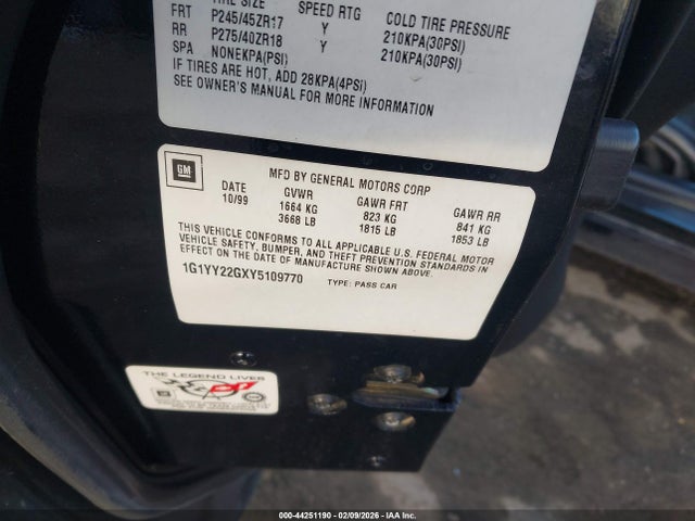 2000 CHEVROLET CORVETTE 1G1YY22GXY5109770 Photo 8