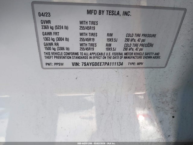 2023 TESLA MODEL Y 7SAYGDEE7PA111134 Photo 8