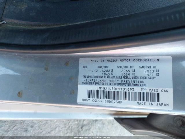 Aukcja sprzedaży 2014 Mazda Mazda6 I Sport, vin: JM1GJ1U50E1101693, numer aukcji: 44251413