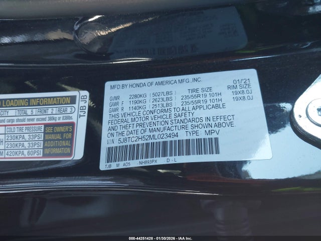2021 ACURA RDX 5J8TC2H52ML023494 Photo 8