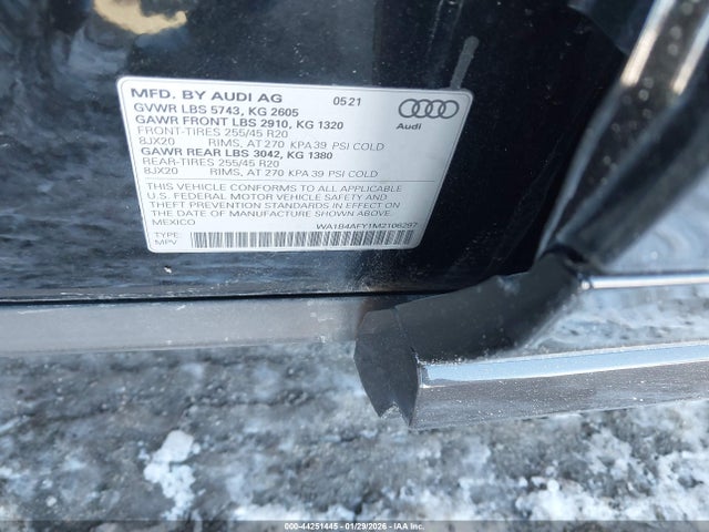 2021 AUDI SQ5 WA1B4AFY1M2106297 Photo 8