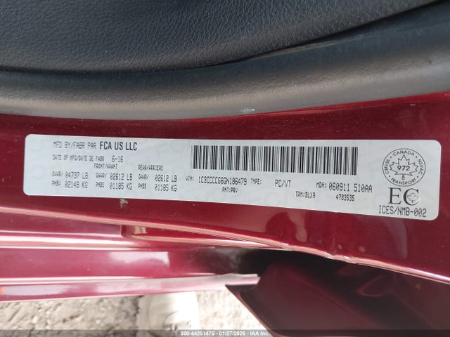 Chrysler 200 C 2016 1C3CCCCG6GN186479 Image 9
