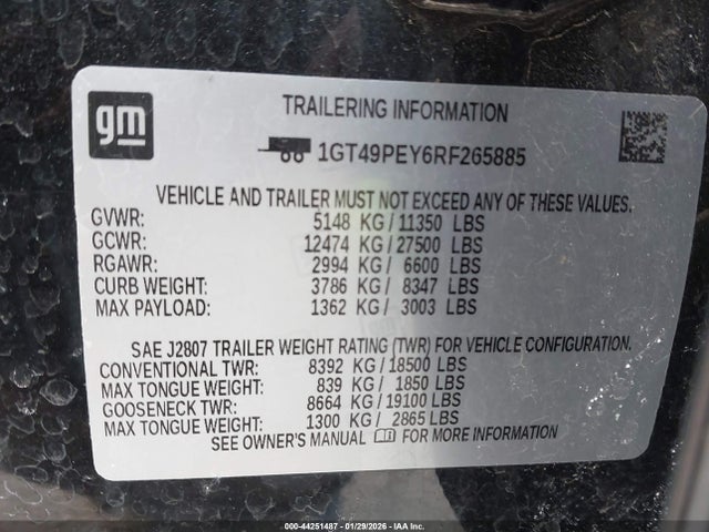 1GT49PEY6RF265885 GMC SIERRA 2500HD