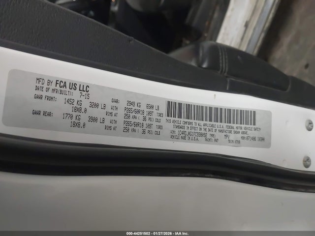 2015 DODGE DURANGO 1C4RDJAG1FC938092 Photo 8