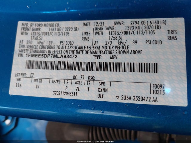Ford Bronco Wildtrak 2021 1FMEE5DP7MLA98472 Image 9