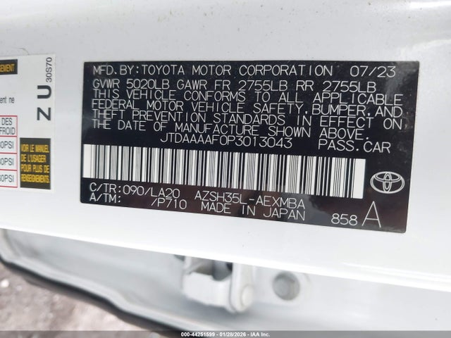 Toyota Crown Limited 2023 JTDAAAAF0P3013043 Image 9