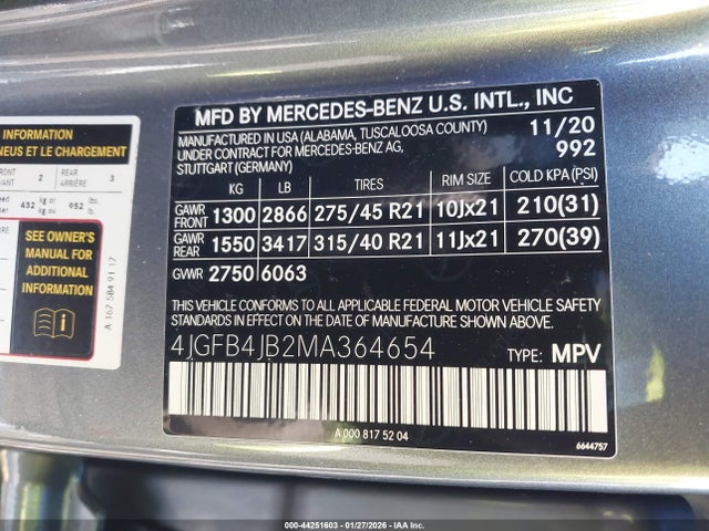 2021 MERCEDES-BENZ GLE 350 4JGFB4JB2MA364654 Photo 8