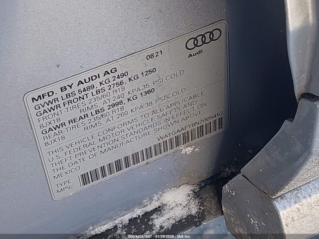 2022 AUDI Q5 WA1GAAFY8N2005452 Photo 8