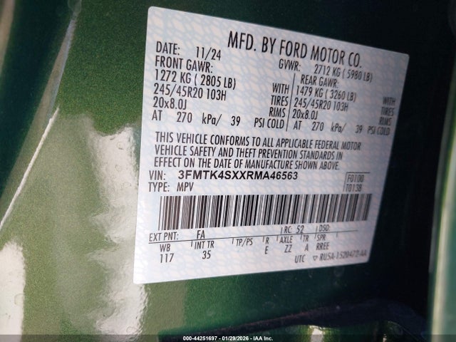 2024 FORD MUSTANG MACH-E 3FMTK4SXXRMA46563 Photo 8