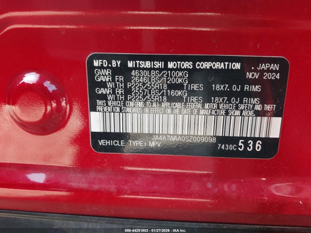 2025 MITSUBISHI ECLIPSE CROSS JA4ATWAA0SZ009098 Photo 8