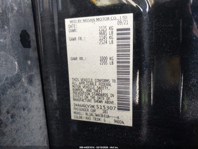 Nissan Maxima Sv Xtronic Cvt 2021 1N4AA6CV5MC515307 Image 9