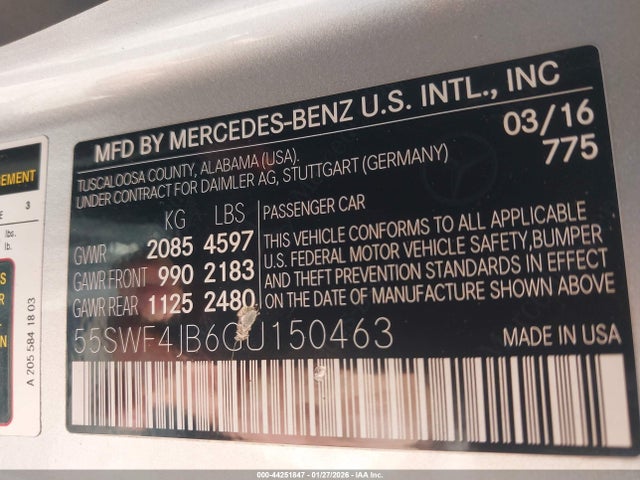Mercedes-Benz C 300 2016 55SWF4JB6GU150463 Image 9
