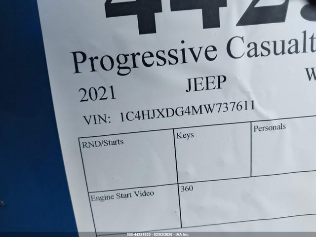1C4HJXDG4MW737611 Jeep Wrangler Unlimited Sport 4x4