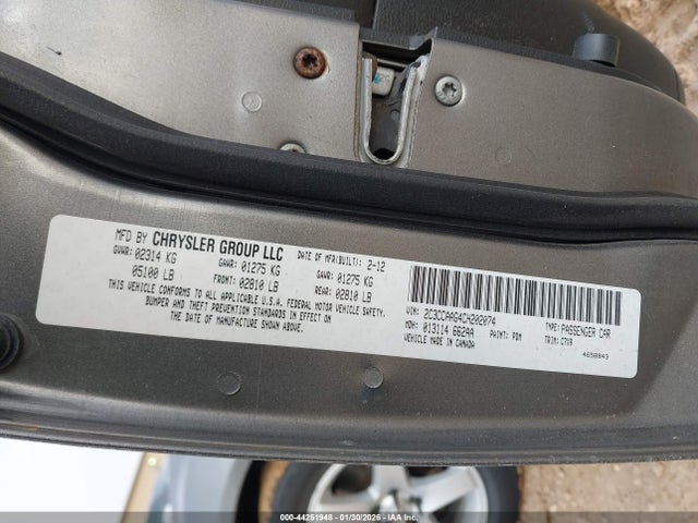 2012 CHRYSLER 300 2C3CCAAG4CH202074 Photo 8