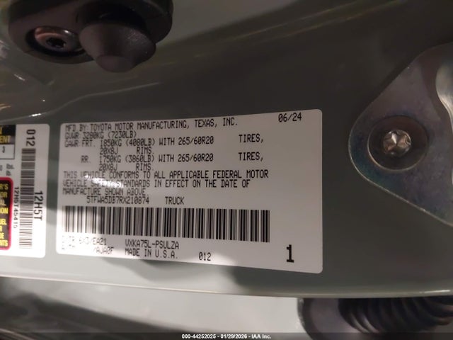 5TFWA5DB7RX210874 Toyota Tundra Limited