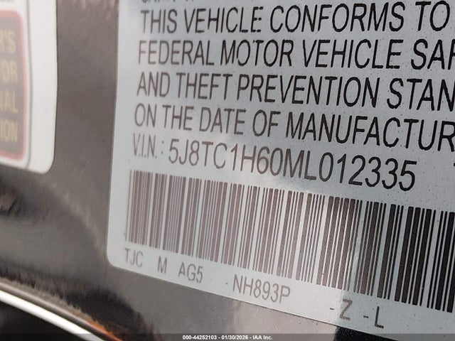 5J8TC1H60ML012335 Acura Rdx A-spec Package