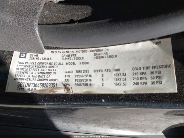 2006 HUMMER H3 SUV 5GTDN136468209351 Photo 8