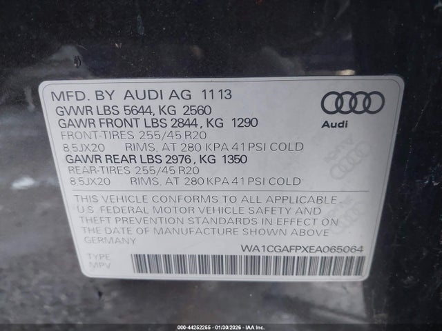 2014 AUDI SQ5 WA1CGAFPXEA065064 Photo 8