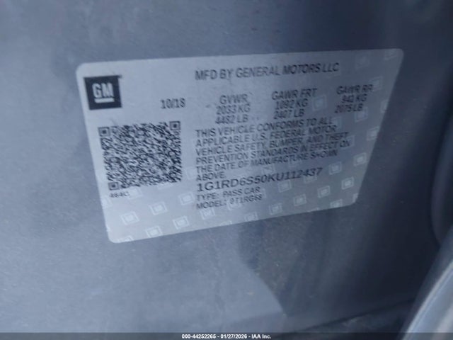 1G1RD6S50KU112437 Chevrolet Volt Premier