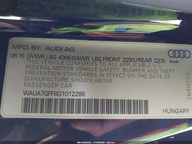 2016 AUDI A3 WAUA7GFF6G1012286 Photo 8