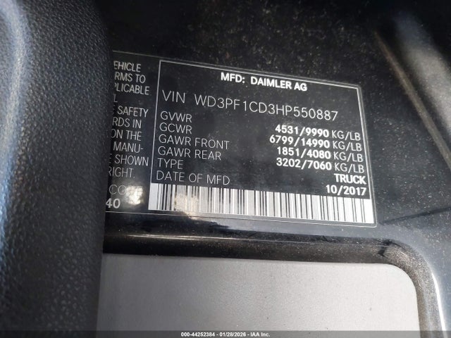 WD3PF1CD3HP550887 Mercedes-Benz Sprinter 3500 High Roof V6