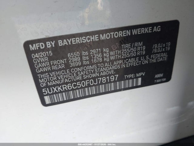Продажа на аукционе авто 2015 Bmw X5 Xdrive50i, vin: 5UXKR6C50F0J78197, номер лота: 44252467