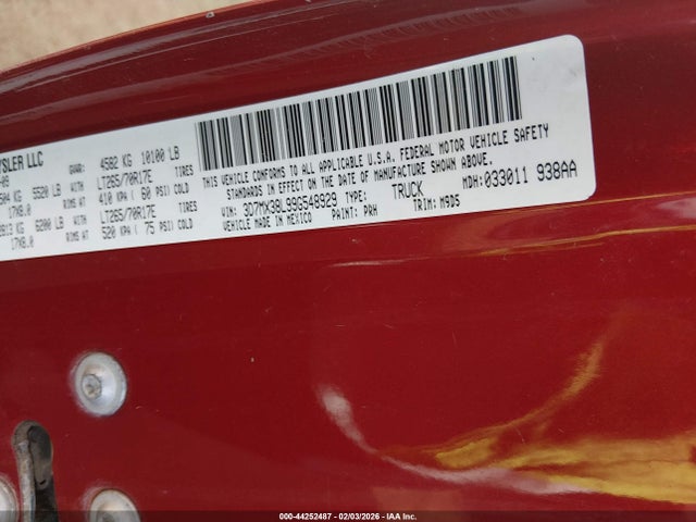 Aukcja sprzedaży 2009 Dodge Ram 3500 Slt, vin: 3D7MX38L99G548929, numer aukcji: 44252487