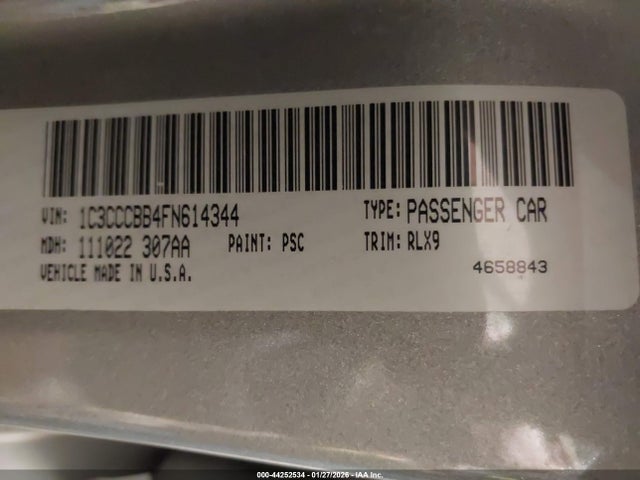 Продажа на аукционе авто 2015 Chrysler 200 S, vin: 1C3CCCBB4FN614344, номер лота: 44252534