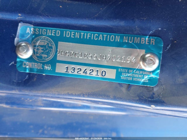Honda CIVIC SI 2018 2HGFC1E55JH702194 Image 9