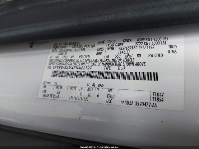 1FTSW3XM4FKA22727 Ford Transit-350