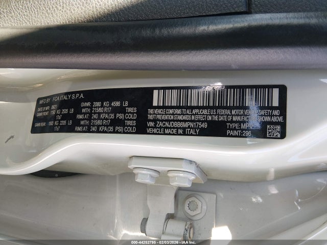 ZACNJDBB6MPN17549 Jeep Renegade Latitude 4x4