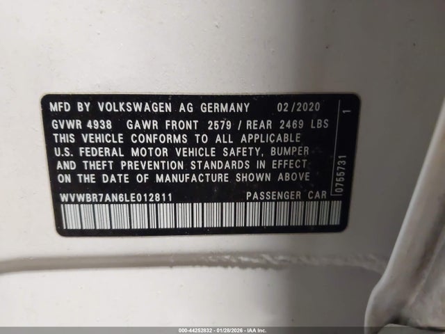 2020 VOLKSWAGEN ARTEON WVWBR7AN6LE012811 Photo 8