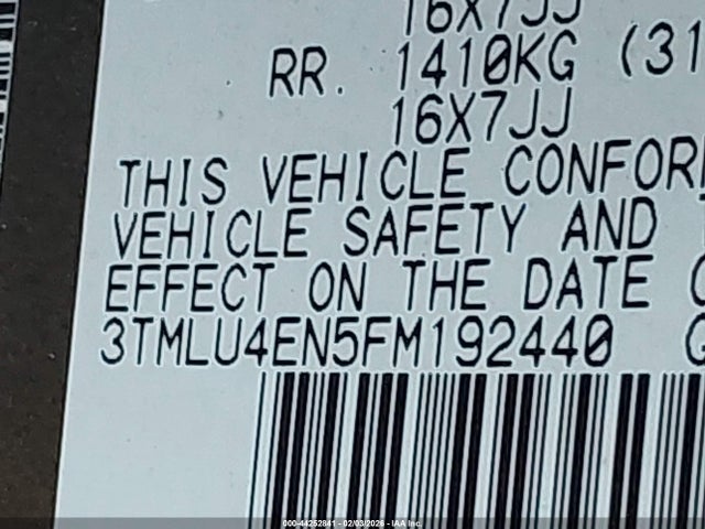 Продаж на аукціоні авто 2015 Toyota Tacoma Base V6, vin: 3TMLU4EN5FM192440, номер лоту: 44252841