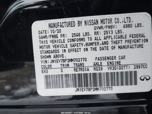 Infiniti Q50 LUXE 2021 JN1EV7BP2MM702770 Image 9