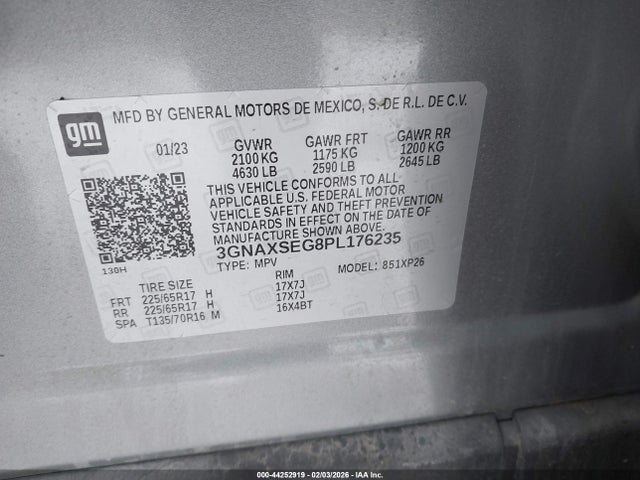 2023 CHEVROLET EQUINOX 3GNAXSEG8PL176235 Photo 8