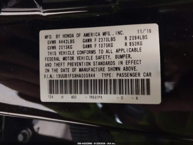 2017 ACURA TLX 19UUB1F58HA005944 Photo 8
