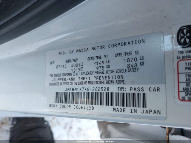 JM1BM1X7XG1282528 Mazda Mazda3 I Grand Touring