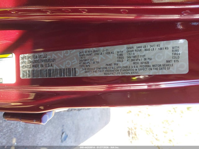 1C4HJXDG7MW648101 Jeep Wrangler Unlimited Islander 4x4